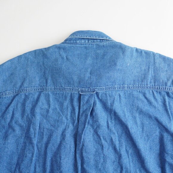 Vintage Chaps Ralph Lauren Denim Button Down Shirt Long Sleeve Mens Size XL - Picture 10 of 14